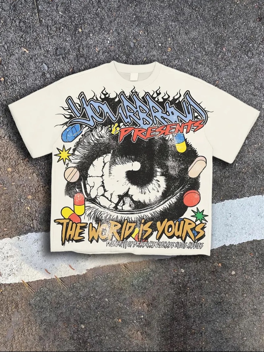 Graphic Eye Print Mens Tee